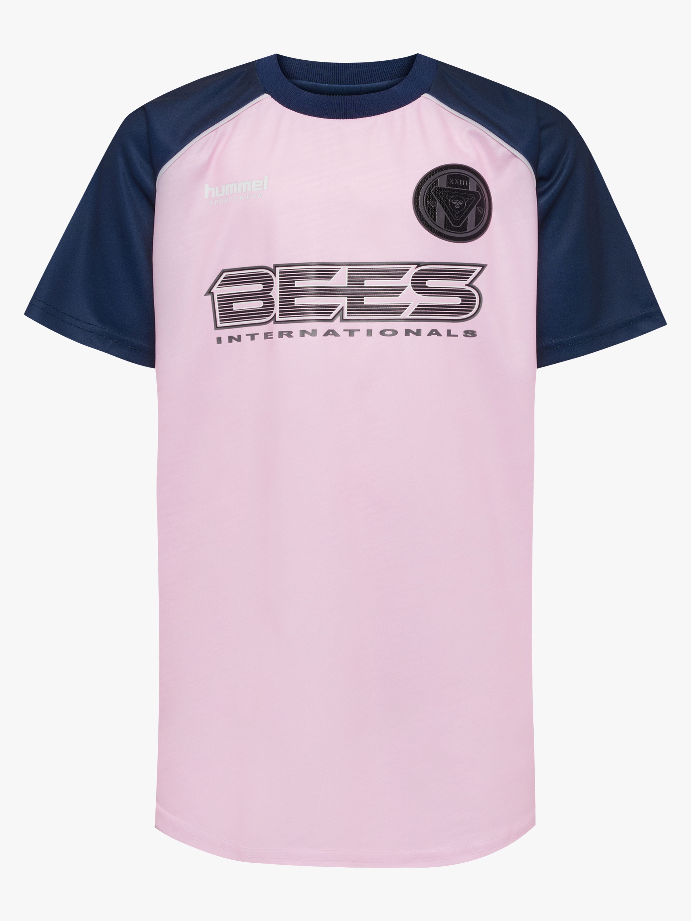Hummel JR Loose Tiger Soccer T-shirt, Roseate Spoonbil, 110-116, Børnetøj