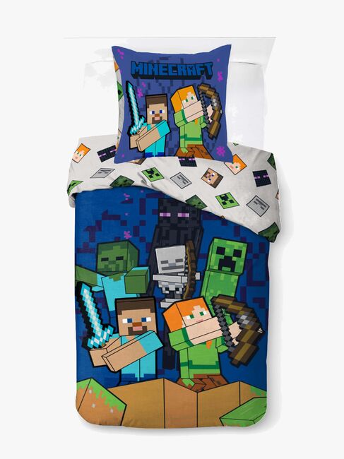 BrandMac Sengetøj Minecraft Echoes Of Hardcare 150 x 210, Mørkeblå 1030257-3437_1.jpg