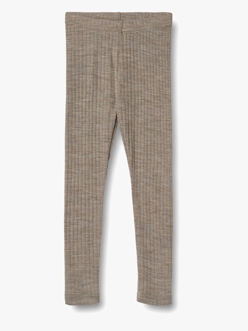 Wheat Agi Leggings Merinould, Khaki Melange