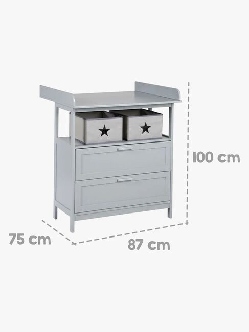 Roba Hamburg Puslekommode inkl. Adapter, Taupe