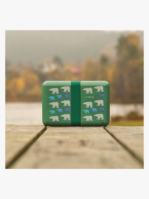 Pure Norway Rygsæk Isbjørn, Skolestartssæt, Grøn