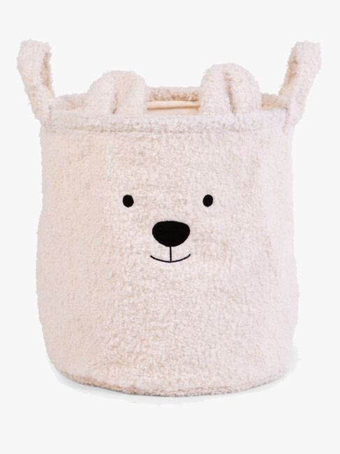 Childhome Opbevaringskurv 3-pak Teddy, Offwhite