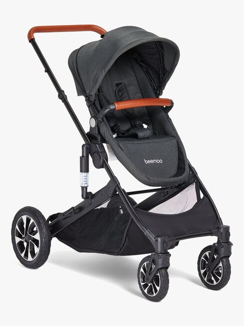 Beemoo Maxi 4 Twin Søskendevogn inkl. Søskendeklapvognsdel, Black/Black