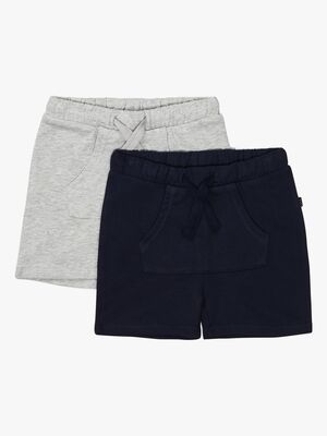 Luca & Lola Ricolo Shorts 2-Pak, Navy/Grey Melange