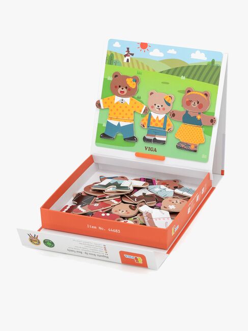 VIGA Dress Up Magnetsæt Bjørn Familie 54 Stk.