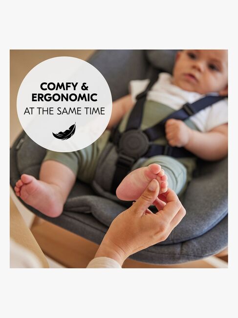 Hauck 3-i-1 Skråstol til Højstol, Dark Grey Melange