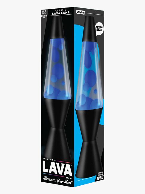 LAVA Lampe Neon 37cm, Blå/Sort