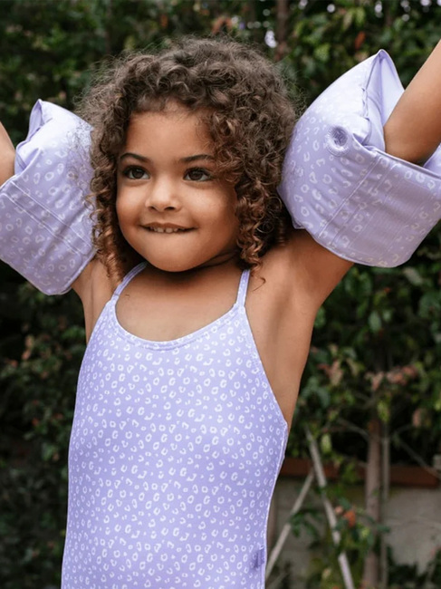 Swim Essentials Badevinger, Lila Leopard