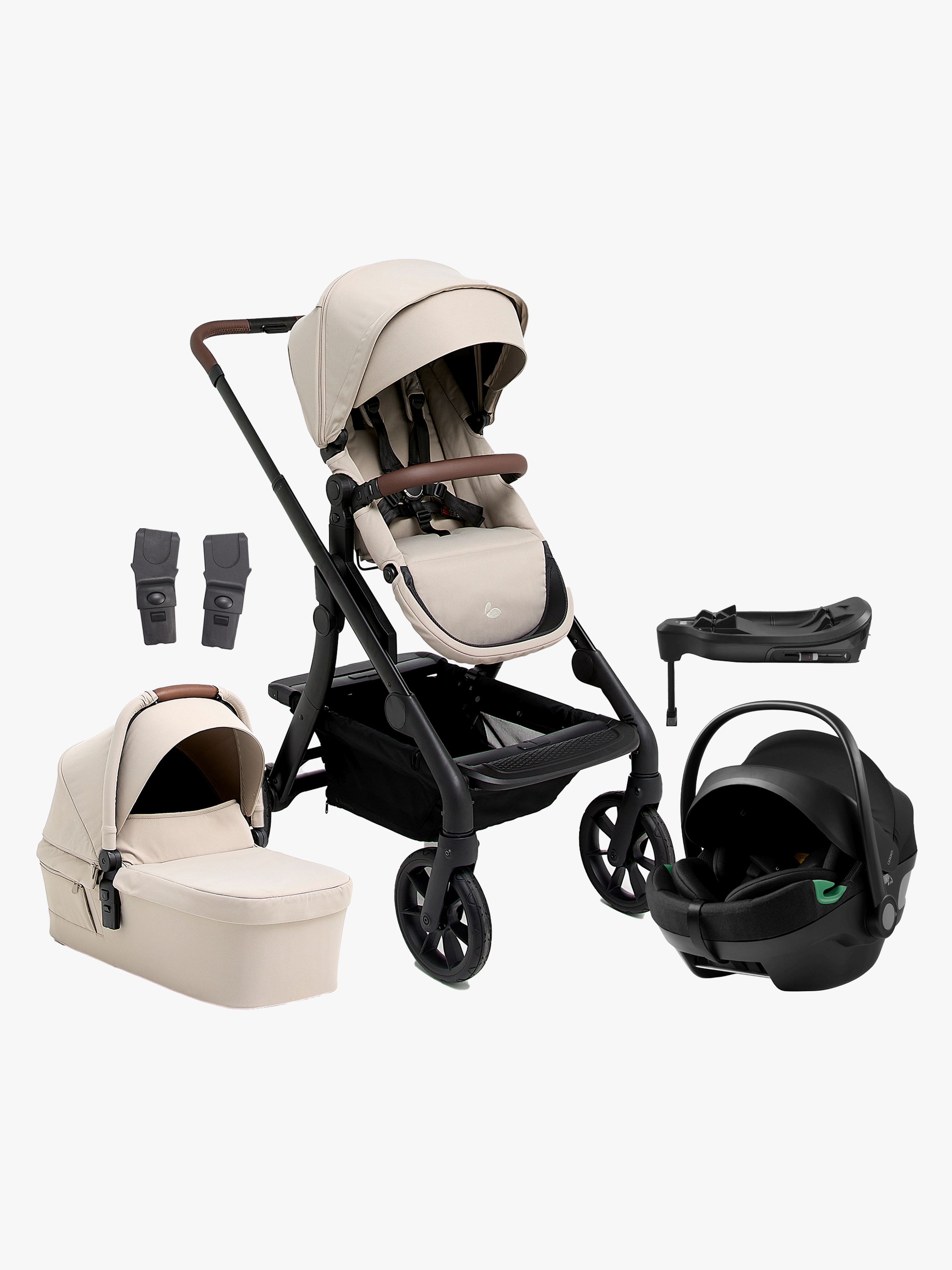 Beemoo Pro Max Duovogn & Axkid Gokid Autostol Baby inkl. Base, Latte Beige