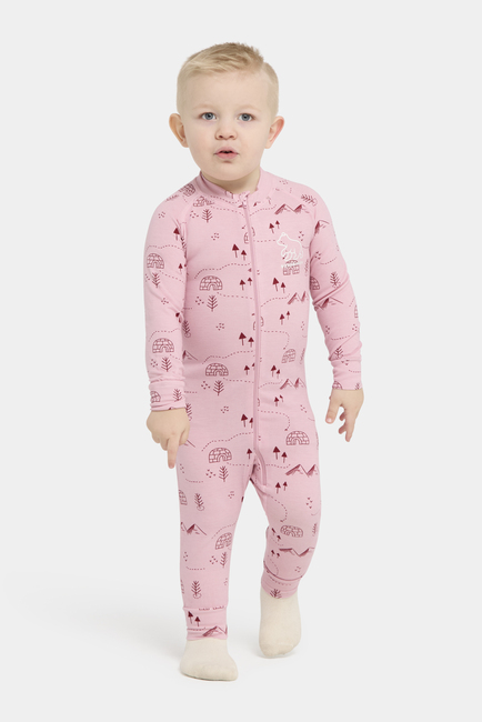 Nordbjørn Moritz Termoundertøj Heldragt Bamboo, Pink Iceberg