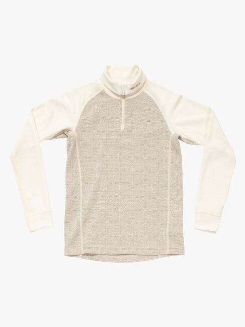 Devold Duo Active Merino Zip Neck Jr Trøje, Raw White