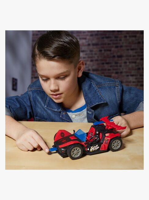 Marvel Spider-Man Epic World of Actionfigur med Bil - Miles Morales Remix Blast-Racer