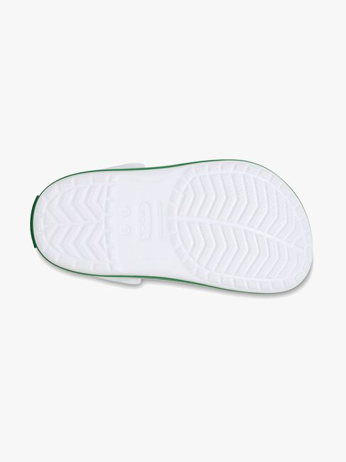 Crocs Crocband Clogs, White/Green Ivy
