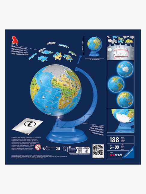 Ravensburger 3D-puslespil Natlampe Globus 180 Brikker