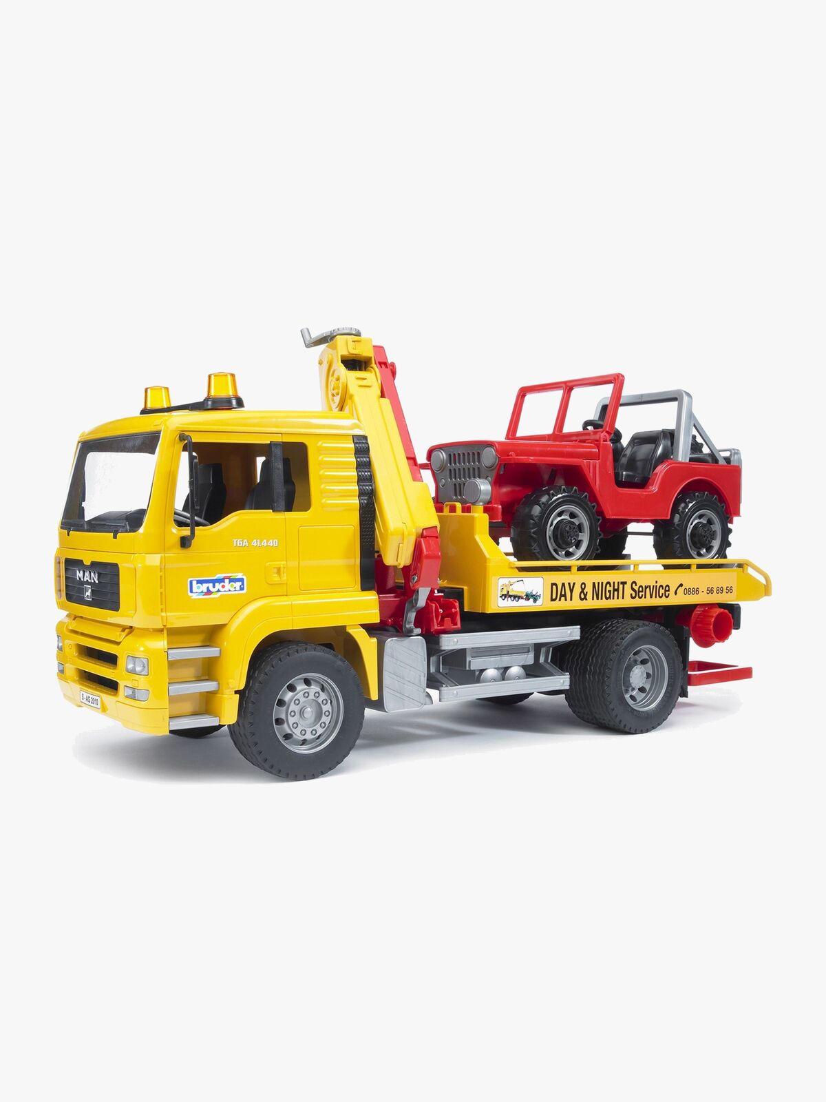 Bruder MAN TGA Kranbil m. Jeep