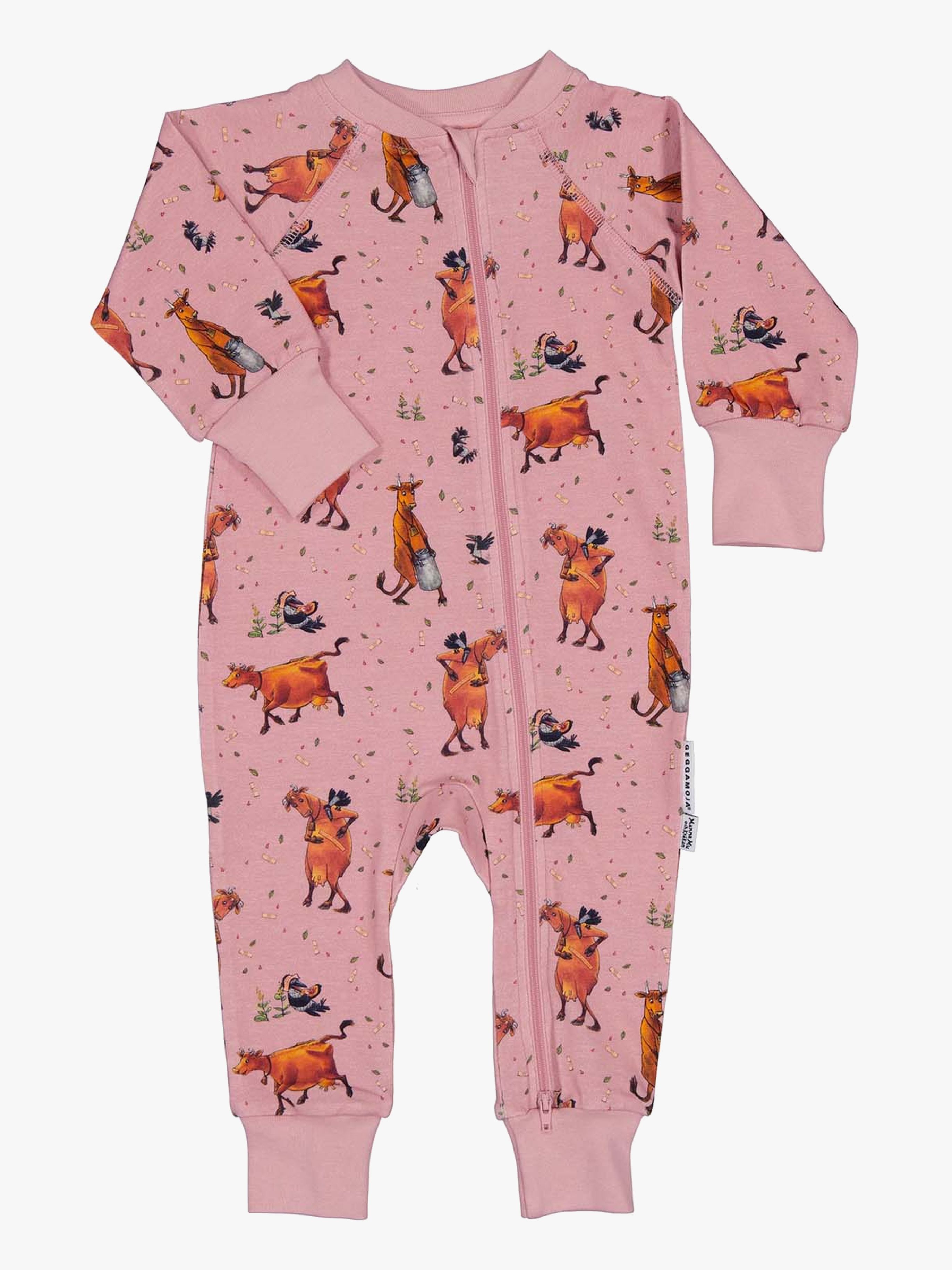 Geggamoja Mor Mu Og Kragen Pyjamas, Lyserød, 98-104