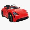 Porsche Taycan Elbil 12V, Rød
