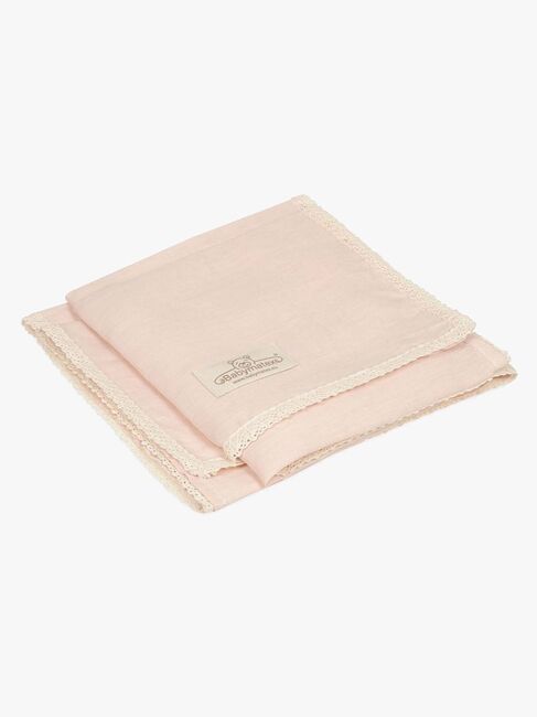 BabyMatex Babytæppe i Hør 75 x 100 cm, Lyserødt