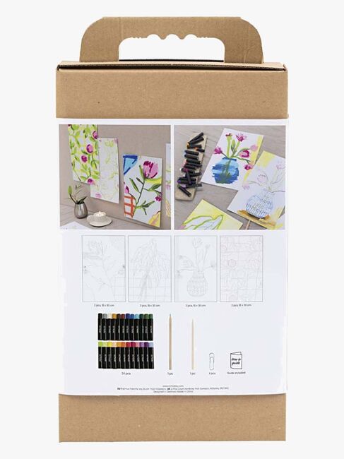 Creativ Company Kreasæt Oliepastelfarve Blomster