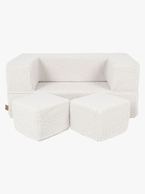 Meowbaby Play Bearly Cube  Bygbar Sofa, Cremefarvet