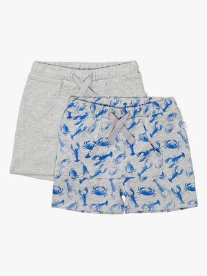 Luca & Lola Ricolo Shorts 2-Pak, Grey Melange
