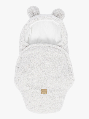 MeowBaby Bearly Babysvøb med Bjørneører, Offwhite