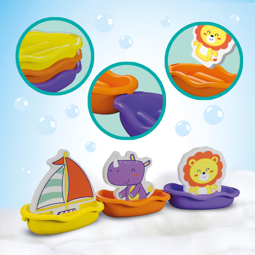SES Creative Badelegetøjssæt Både med Skumdyr