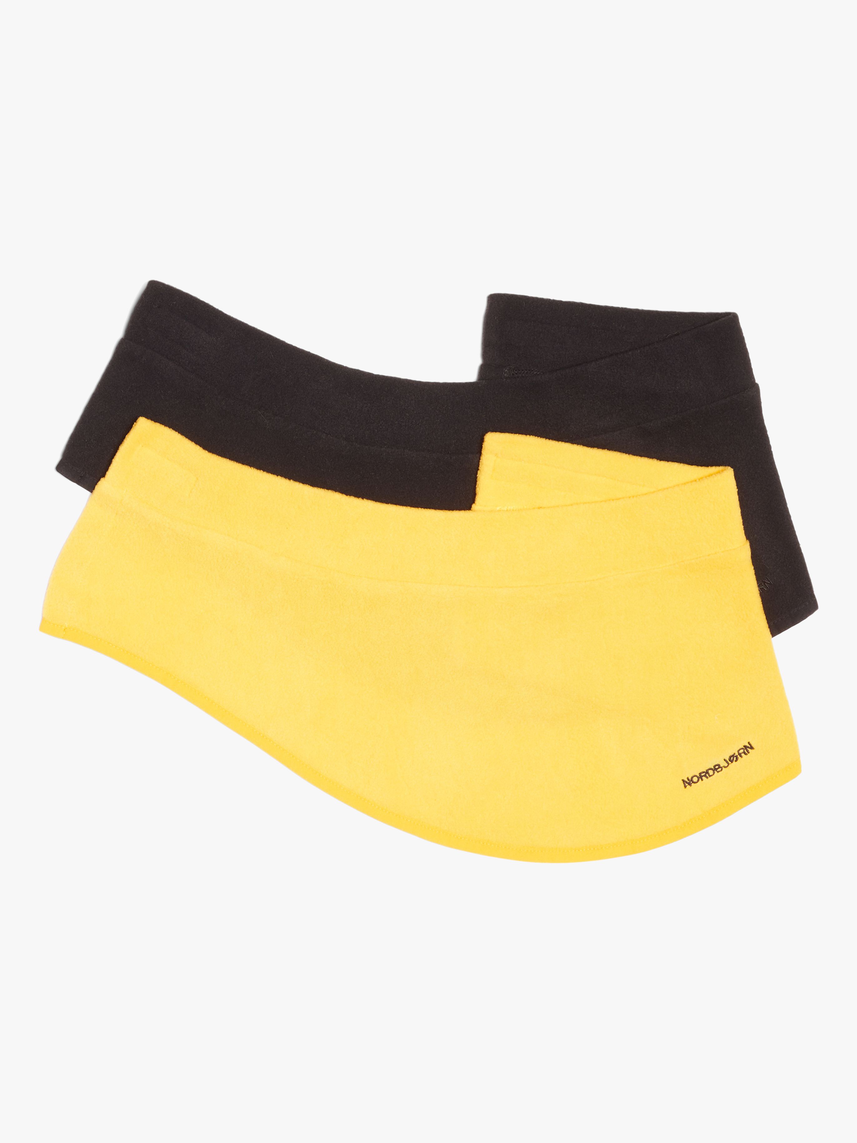 Nordbjørn Sarek Halsedisse Fleece 2-pak, Black/Banana
