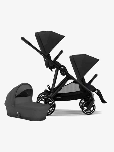 Cybex GAZELLE S Søskendevogn, Moon Black/Black