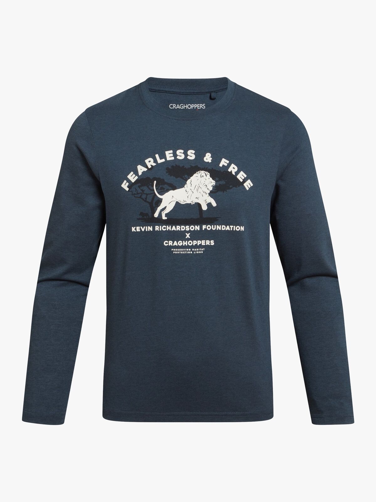 Craghoppers NosiLife Cruz  Insektafvisende Langærmet Trøje, Blue Stone Lion