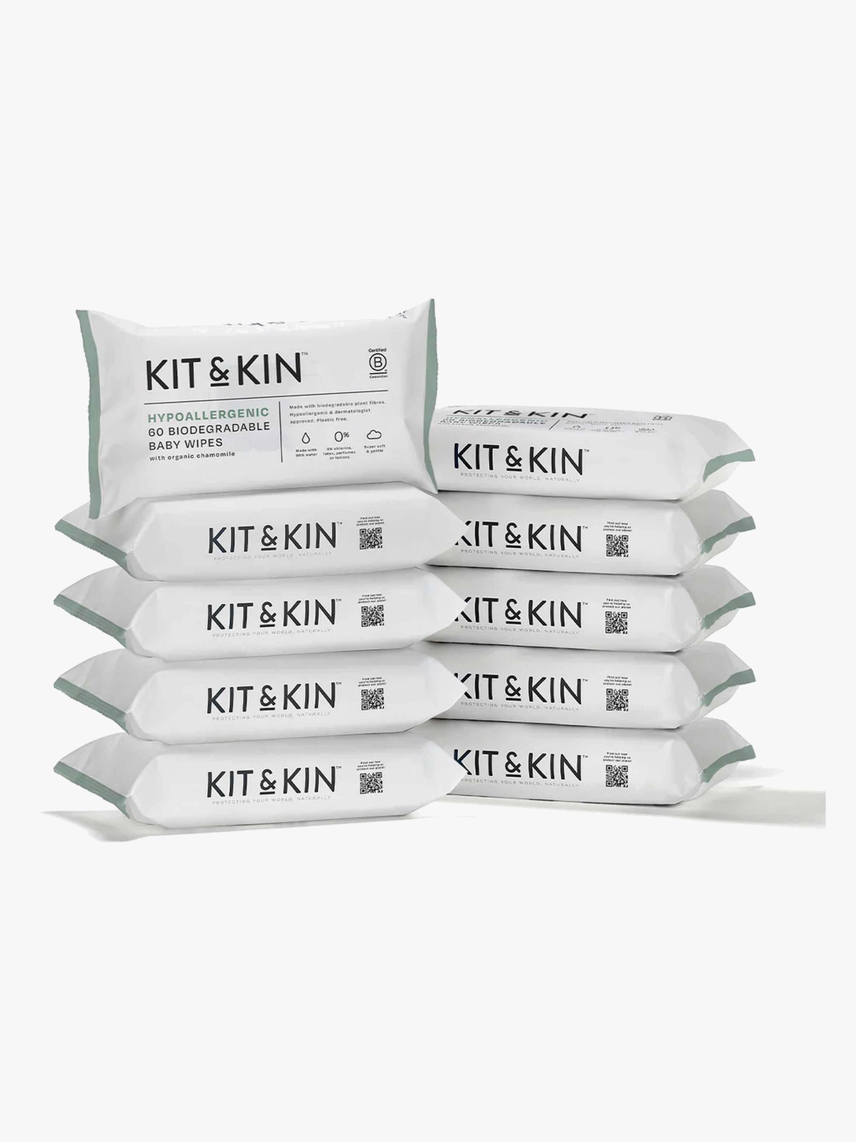Kit &  Kin Vådservietter 10x60, White