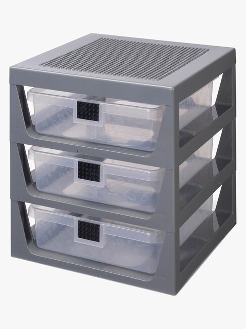 LEGO Opbevaring 3 Kasser, Dark Grey