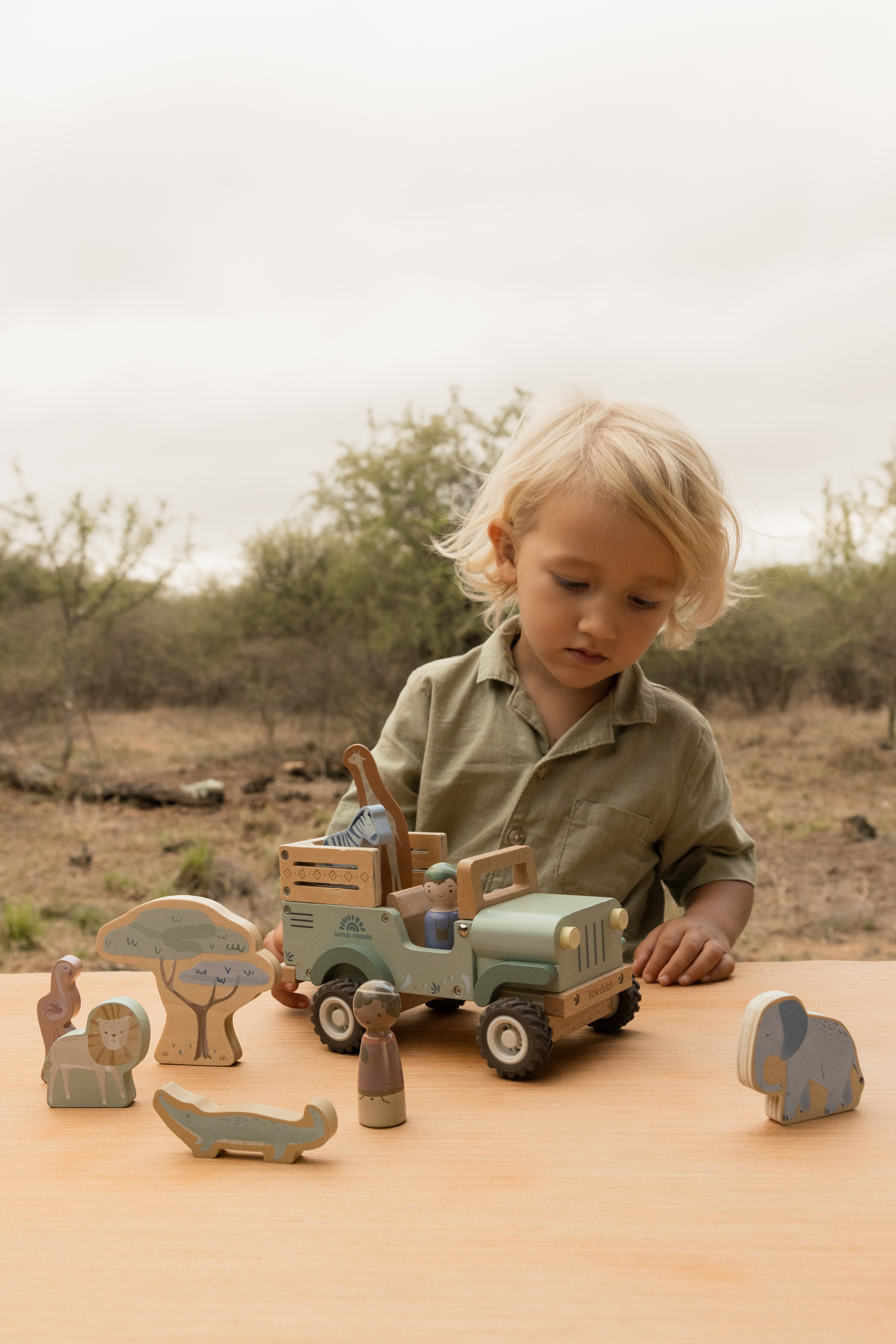 Little Dutch Safari Friends Bil med Dyr