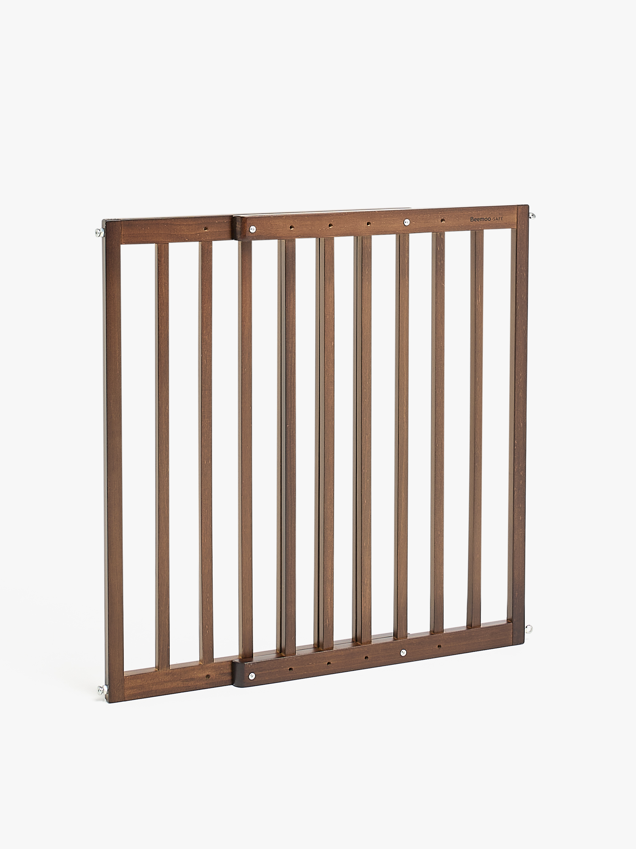 Beemoo SAFE Flex Skruemonteret Sikkerhedsgitter 61-102 cm, Mørkt træ, Børnegitter