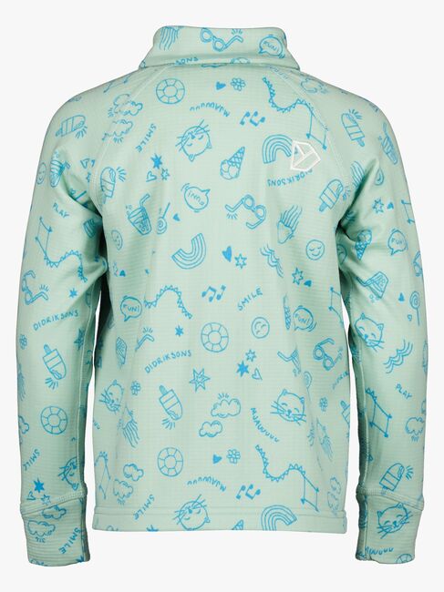 Didriksons Jadis Trøje med Lynlås, Doodle Pale Mint