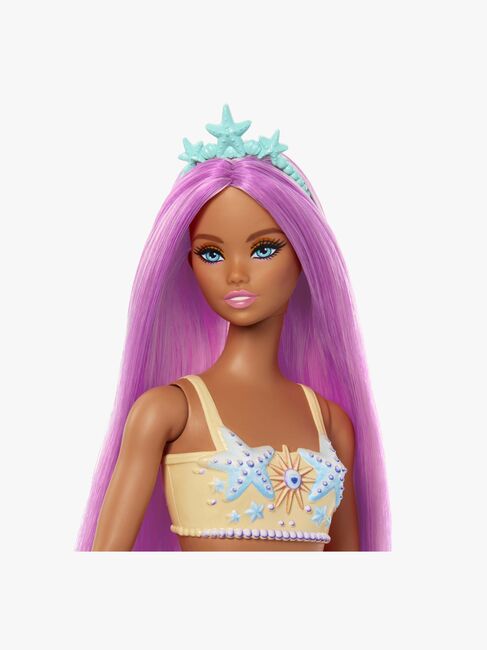 Barbie Dukke Havfrue med Farverig Hår, Orange