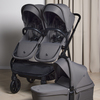 Beemoo Pro Twin 2 Søskendevogn inkl. Liggedel, Mocha Grey
