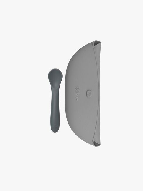 bblüv Hagesmækstallerkener & Ske, Aqua/Grey