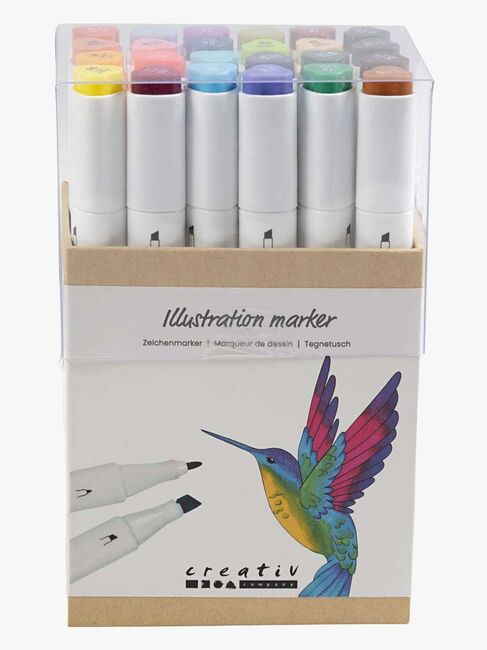 Creativ Company Alkoholbaserede Illustrationstuscher Farve 24st