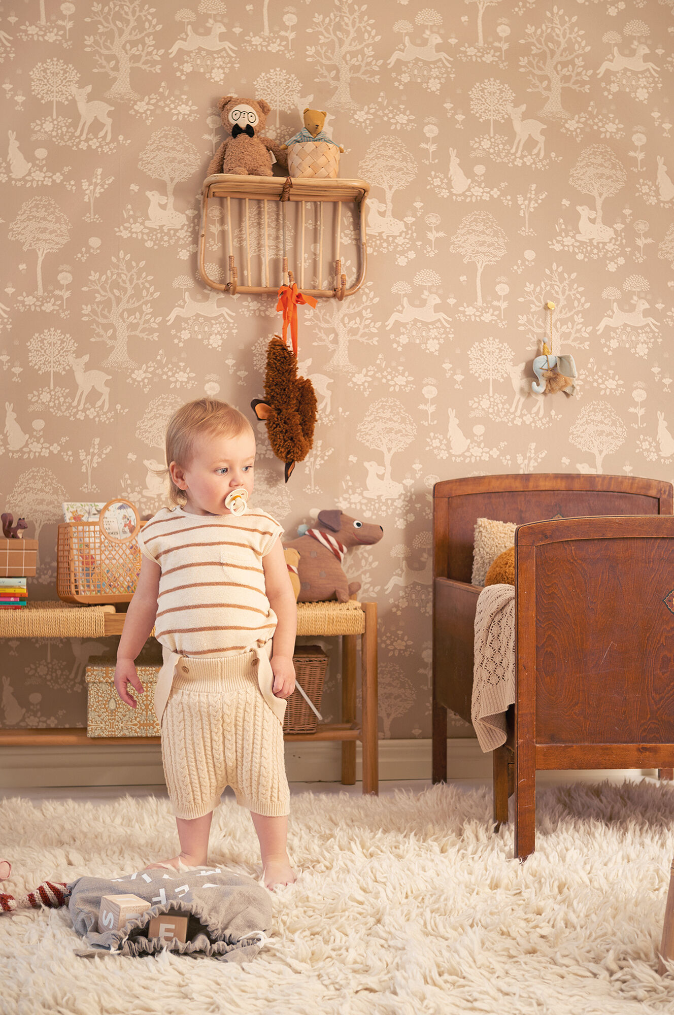 Majvillan Tapet Summer Fields, Soft Brown