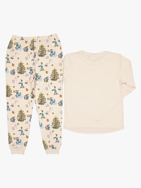 Geggamoja  Todelt Julepyjamas Pippi Langstrømpe, Beige