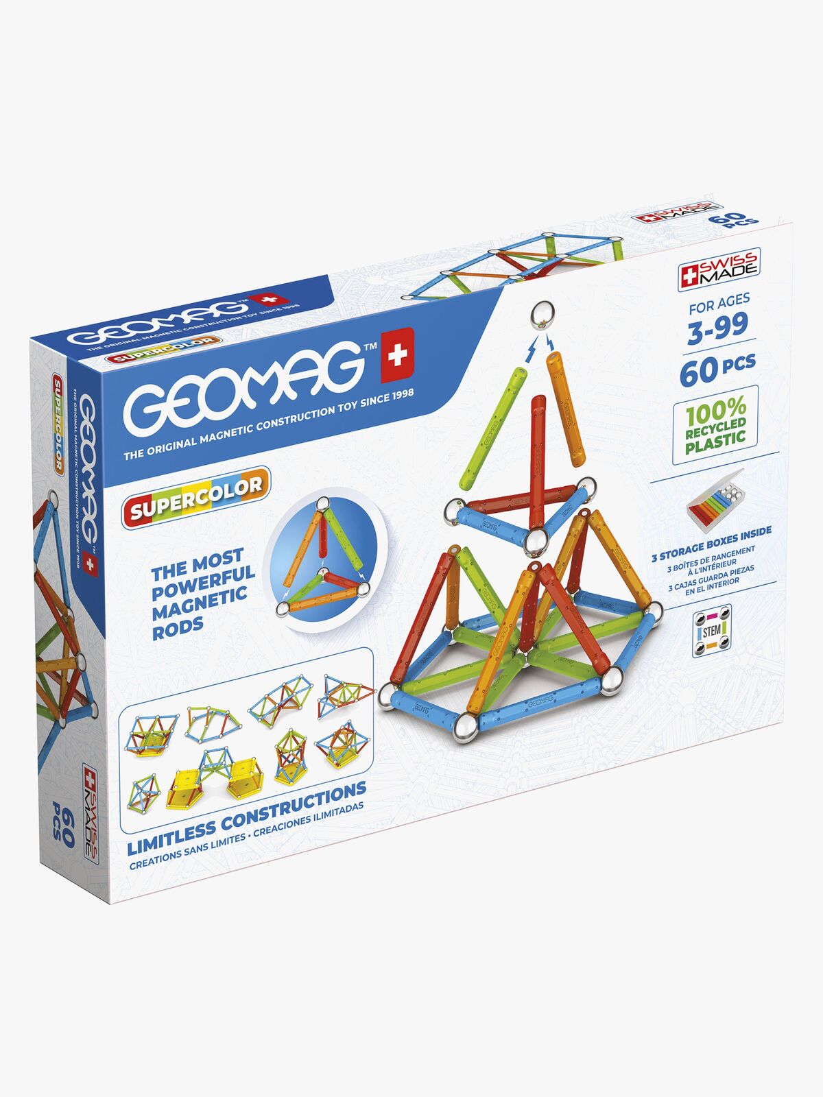 Geomag Supercolor Byggesæt 60 Dele