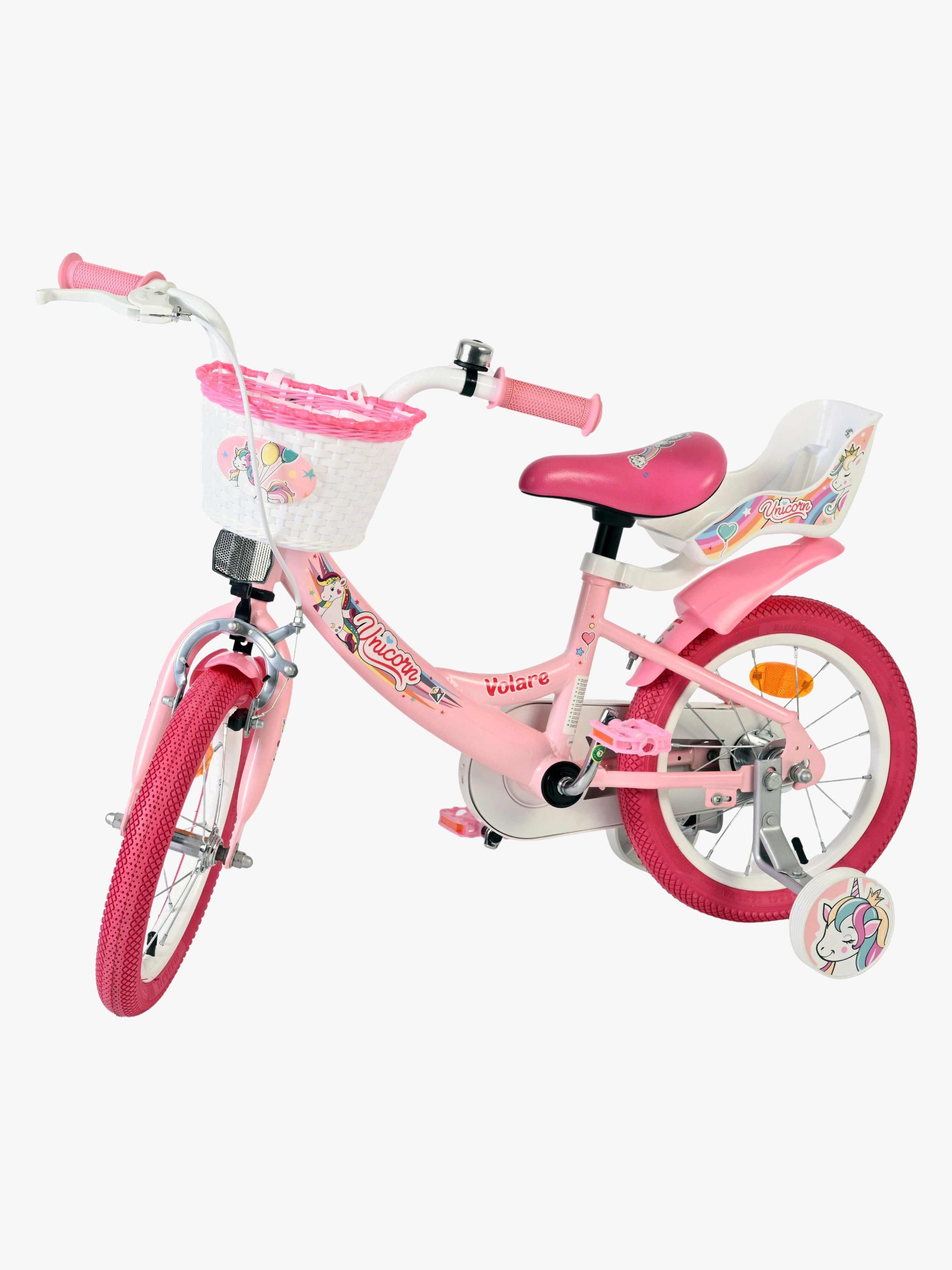 Volare Unicorn Cykel 14 Tommer, Pink