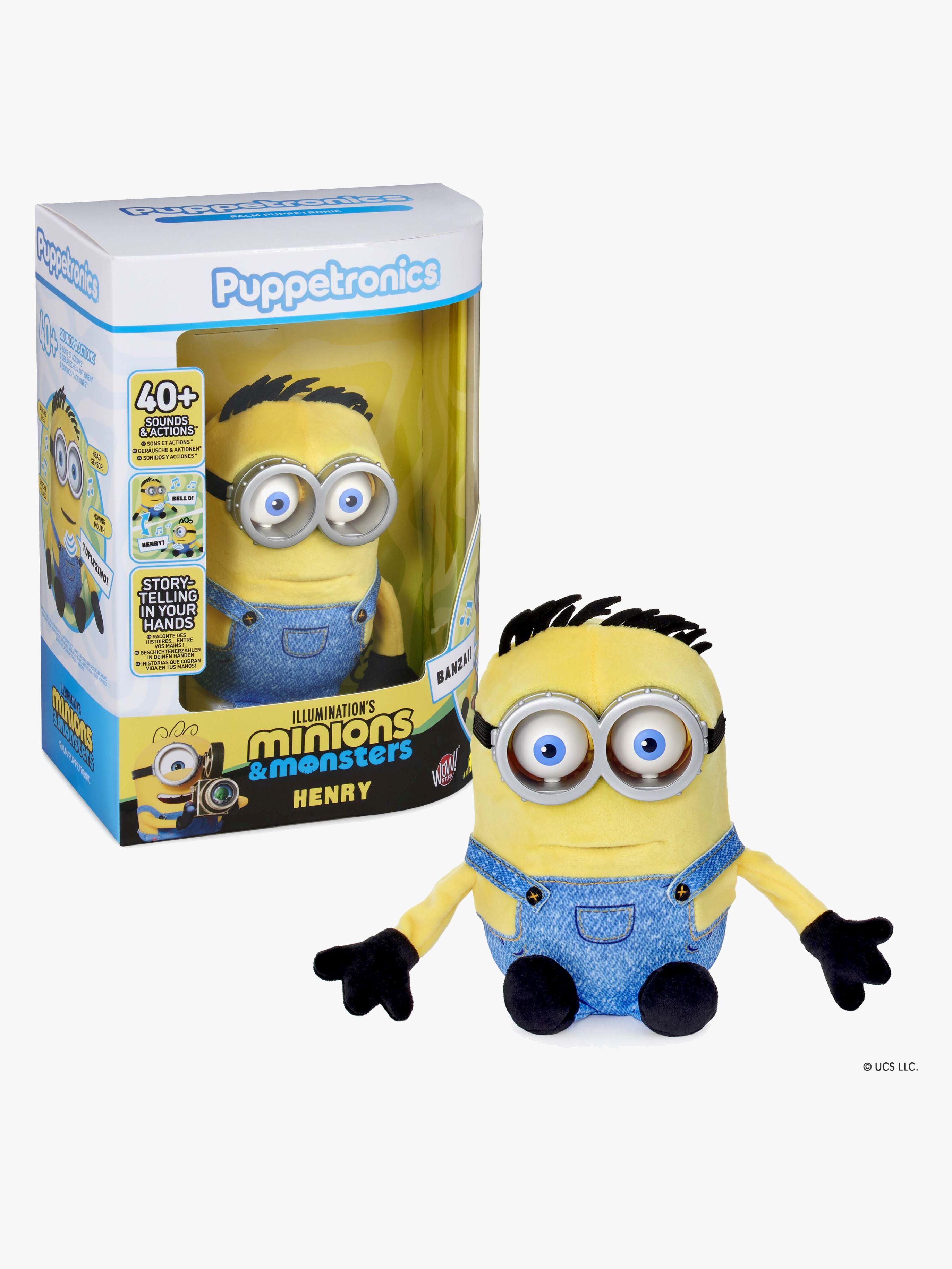 Minions Puppetronic Henry Palm  Interaktiv Bamse 25 cm