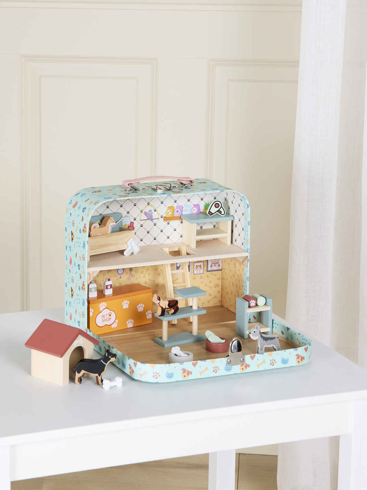 Alice & Fox Kuffert Dukkehus, Blå