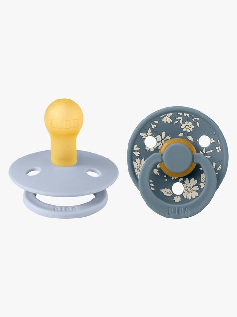 BIBS x Liberty Colour Sut 2-Pak Latex Str. 1 Rund, Capel/Dusty Blue Mix