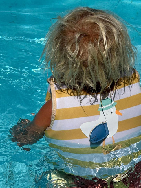 SUNNYLiFE Svømmevest, Sid the Seagull Mustard Stripe