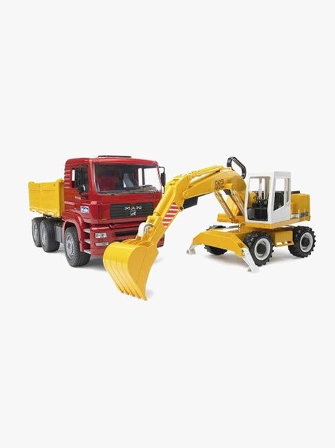 Bruder MAN TGA Construction Truck & Liebherr Gravemaskine