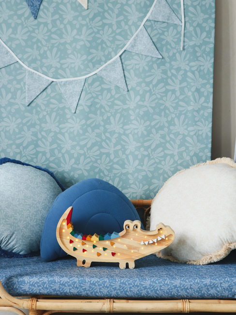 Little Lights Lampe Krokodille, Caribbean Wood