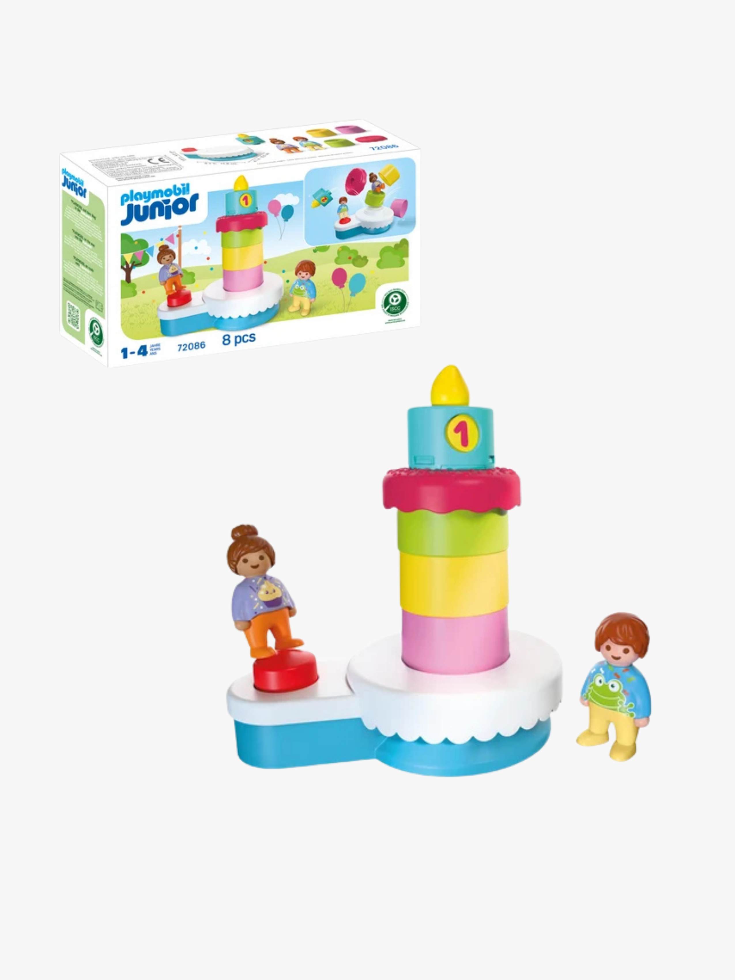 Playmobil Junior Fødselsdagskage 8 dele, Flerfarvet